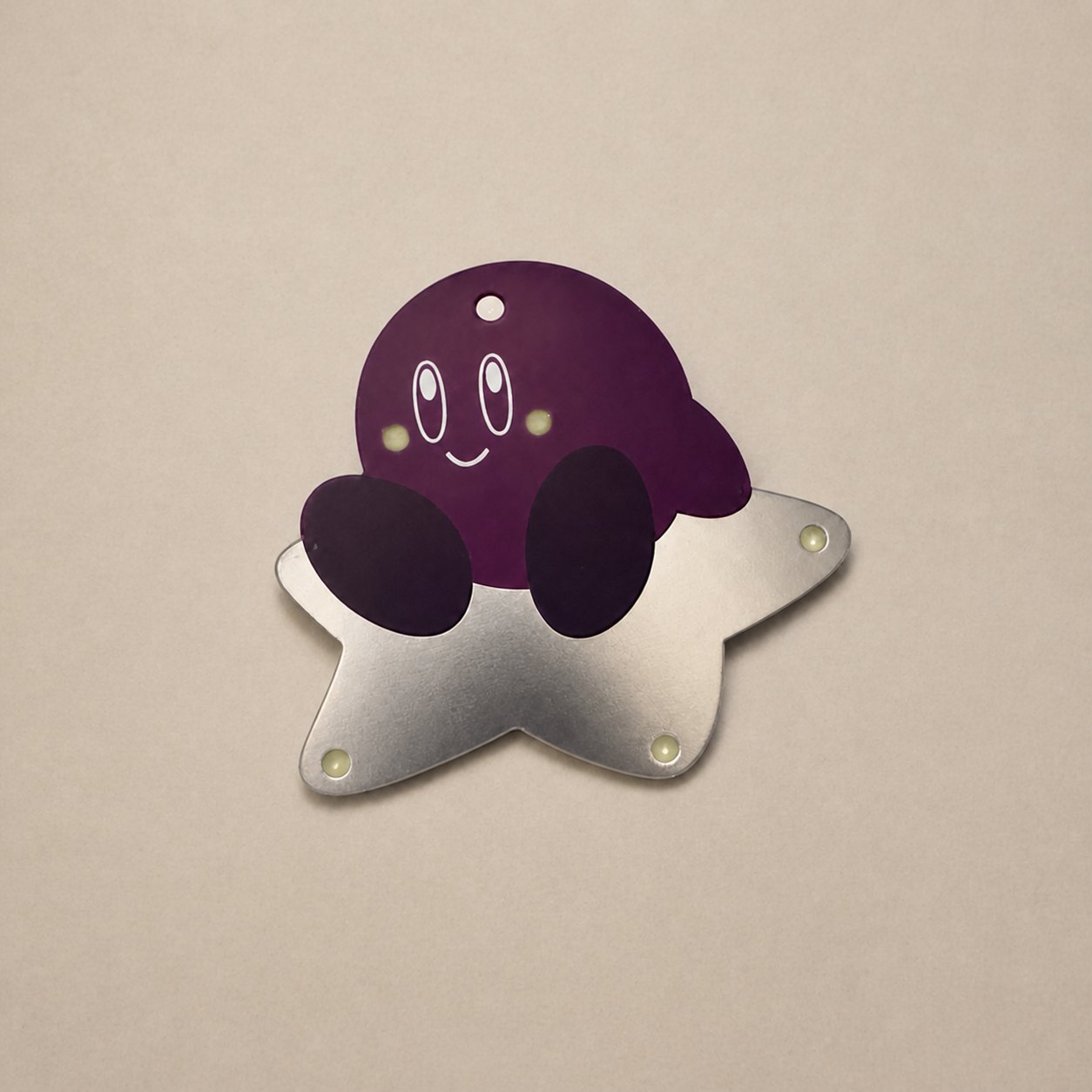 Kirby-shaped LED keychain PCB